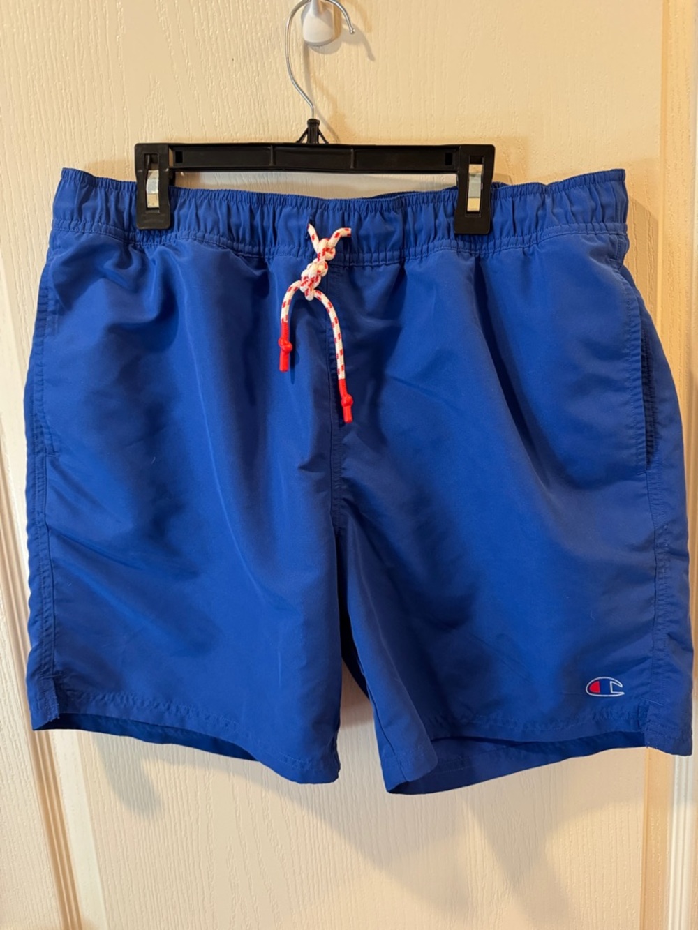 Champion Blue Swim Trunks with Red-Trim Drawcord